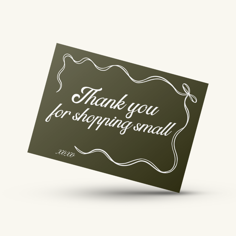 Thank You for Shopping Small Thank You Card Set