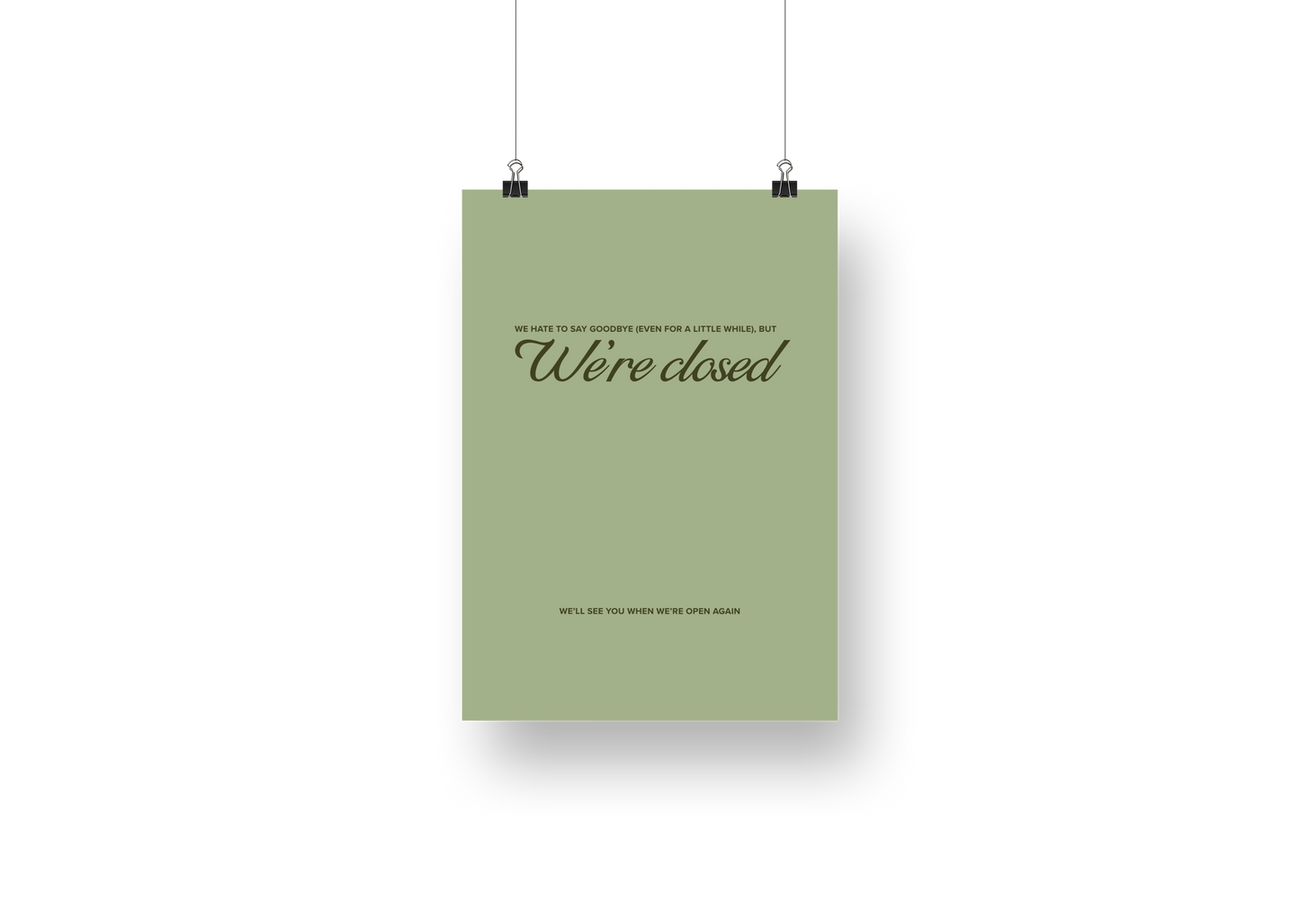 Psalms Classic Closed Sign No. 2