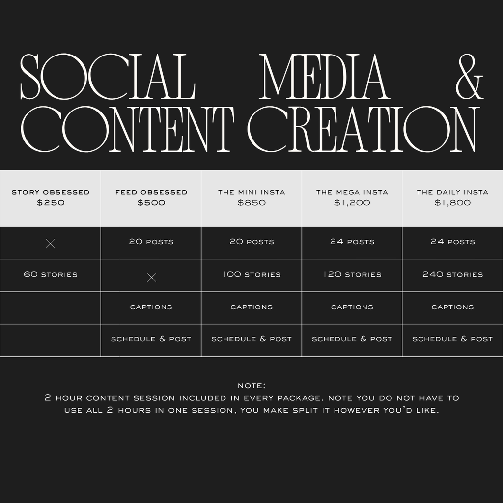 Social Media + Content Creation