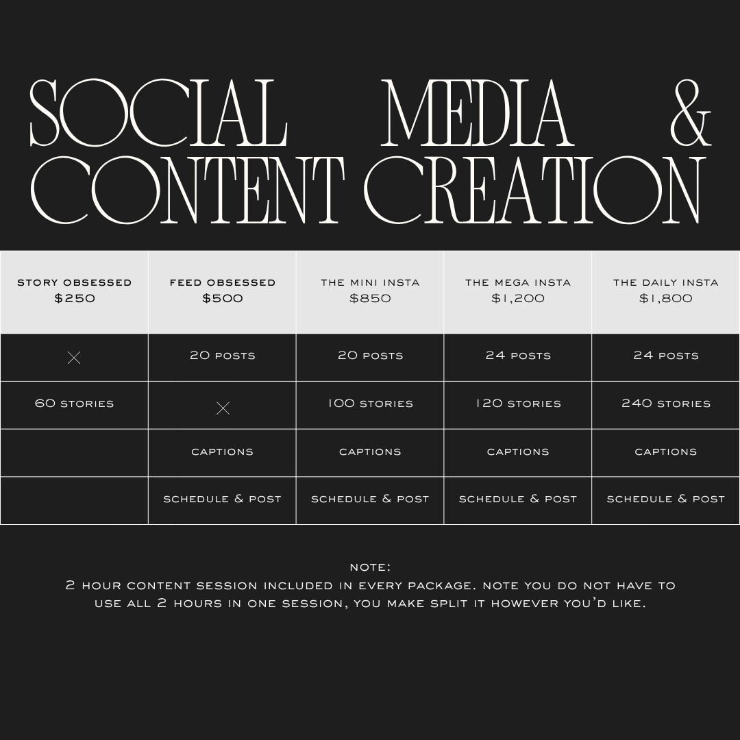 Social Media + Content Creation