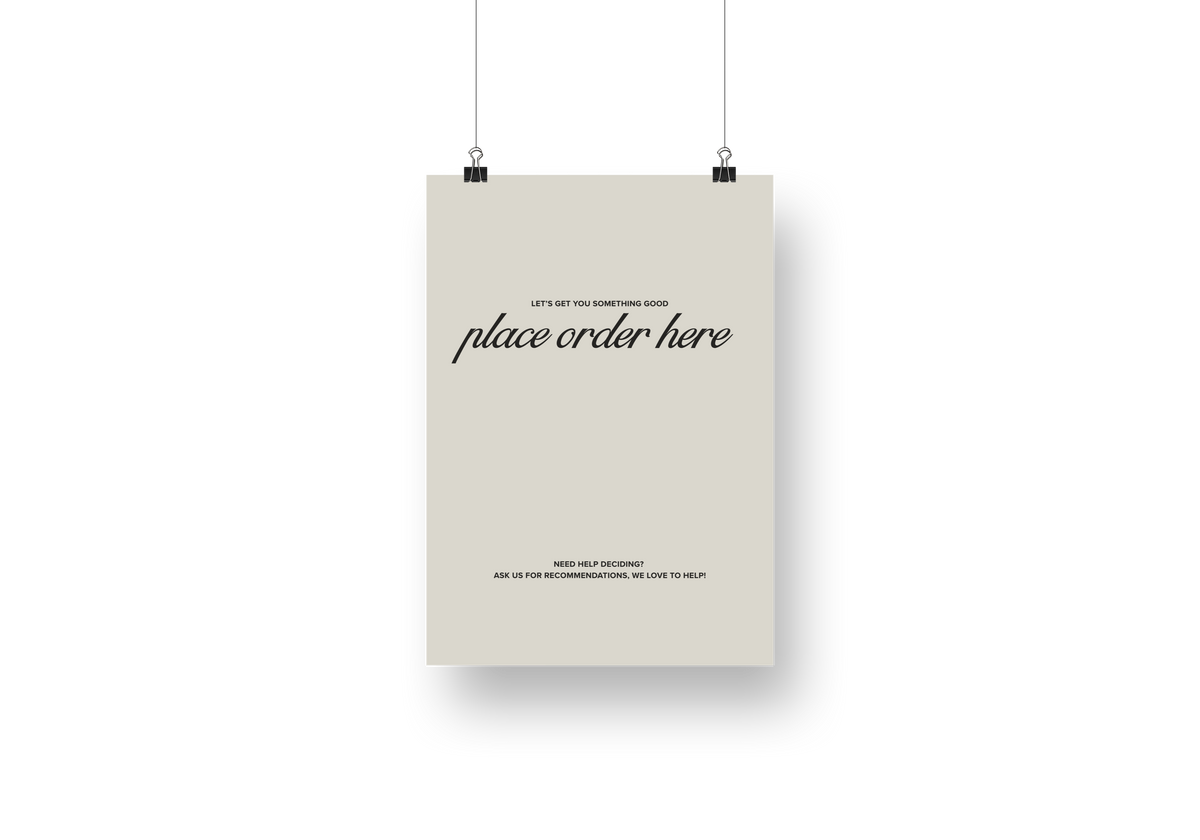 Psalms Place Order Sign