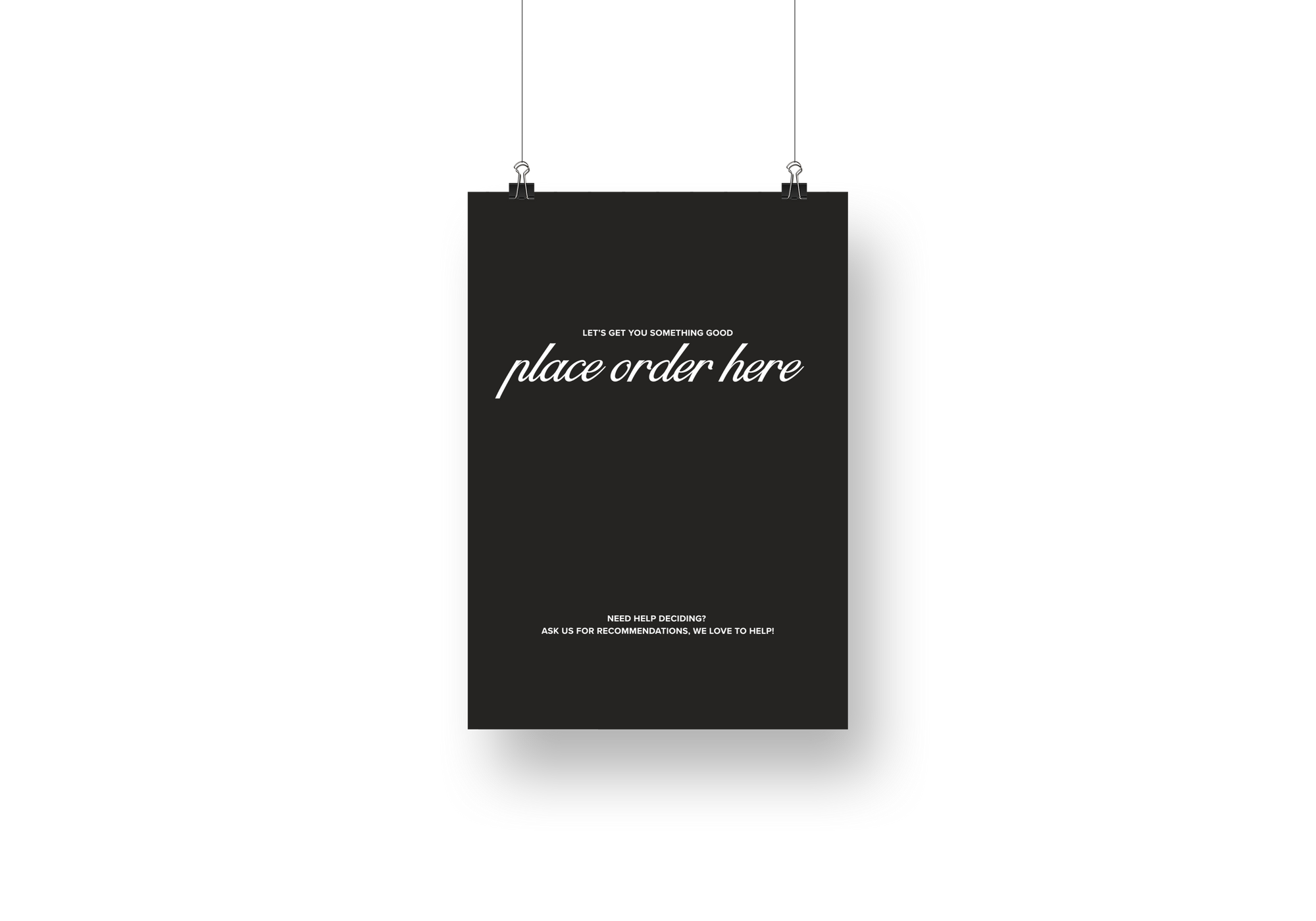 Psalms Place Order Sign